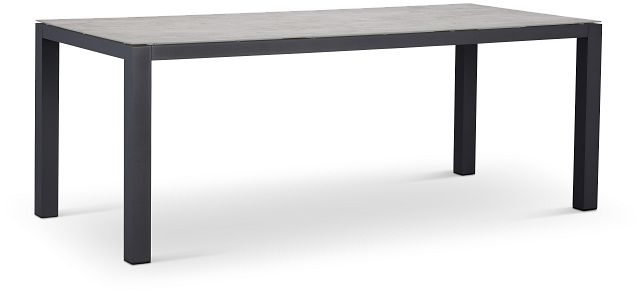 Barbados Light Gray Aluminum Rectangular Table