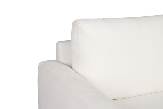Citymod White Fabric Swivel Chair