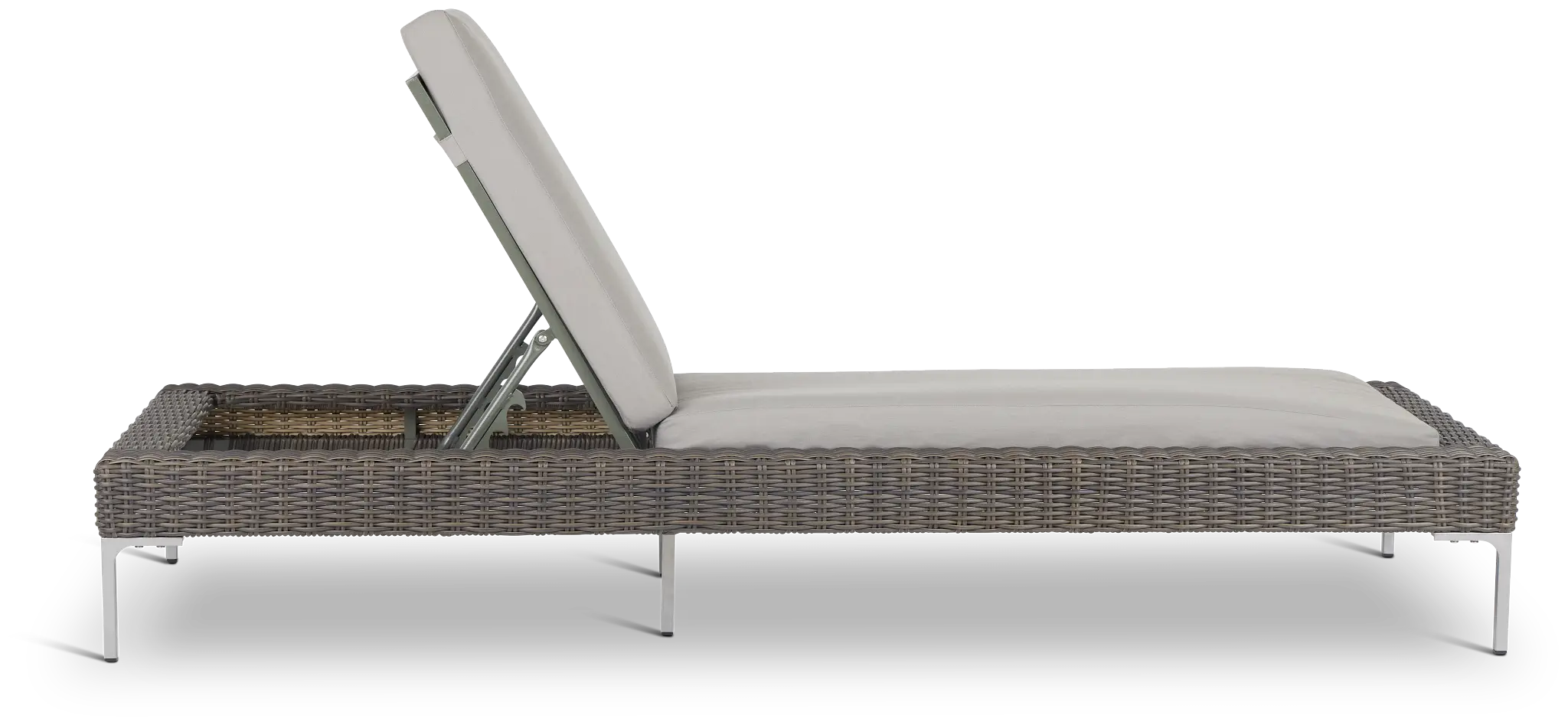 Tulum Gray Woven Cushioned Chaise Tulum Gray Woven Cushioned Chaise