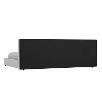 Grayton Suave White 44" Upholstered Platform Bed