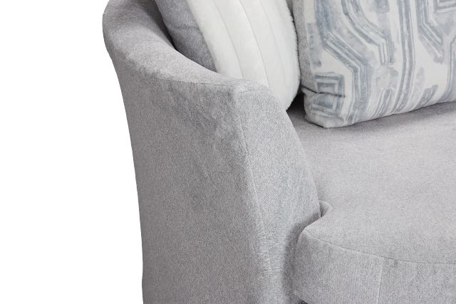 Kylie Light Gray Fabric Swivel Chair