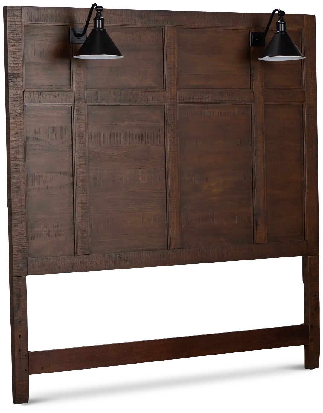 Heron Cove Mid Tone Panel Headboard With Lights Heron Cove Mid Tone Panel Headboard With Lights