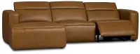 Jace Medium Brown Lthr/vinyl Left Chaise Power Reclining Sectional