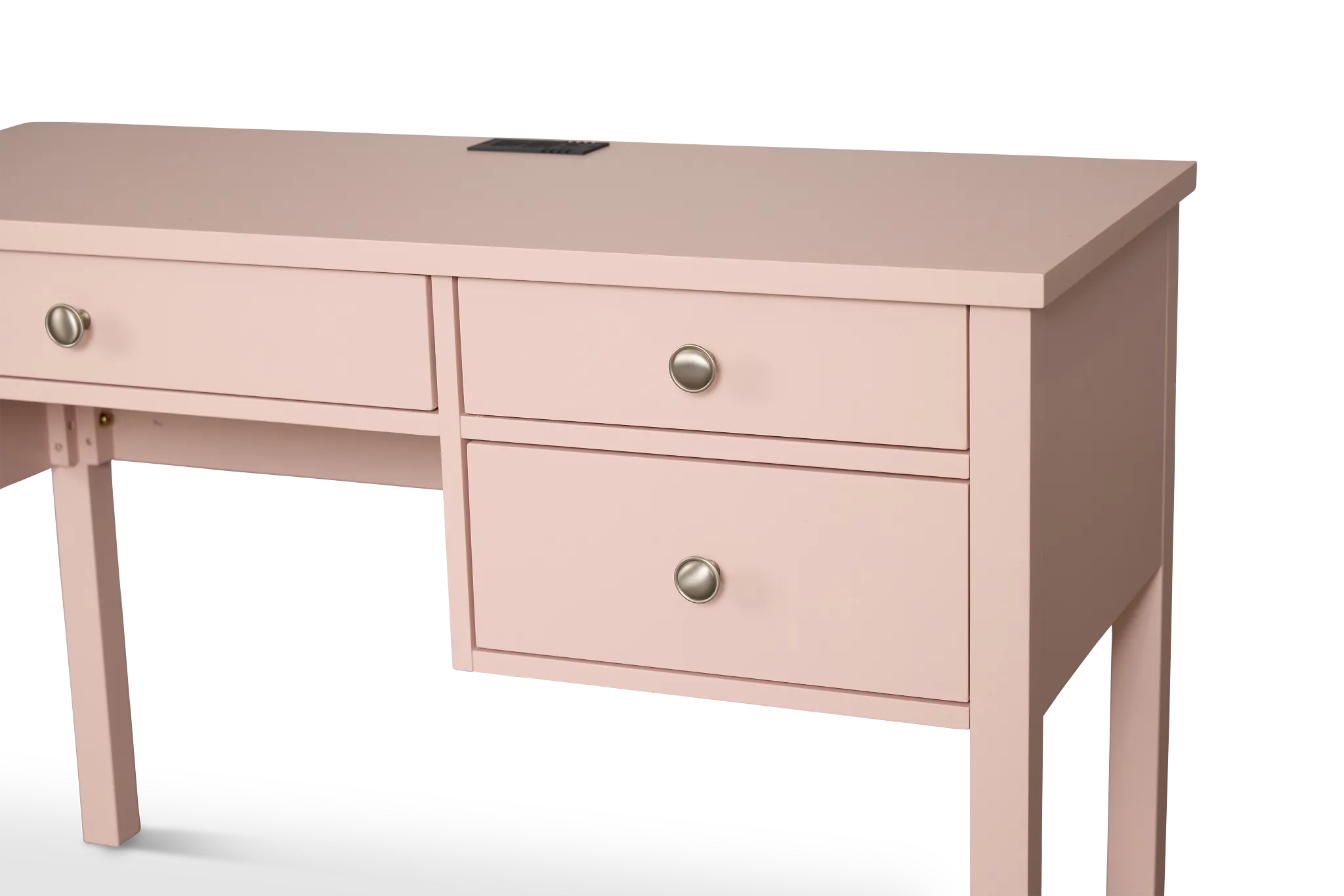 Charleston Pink 3-drawer Desk