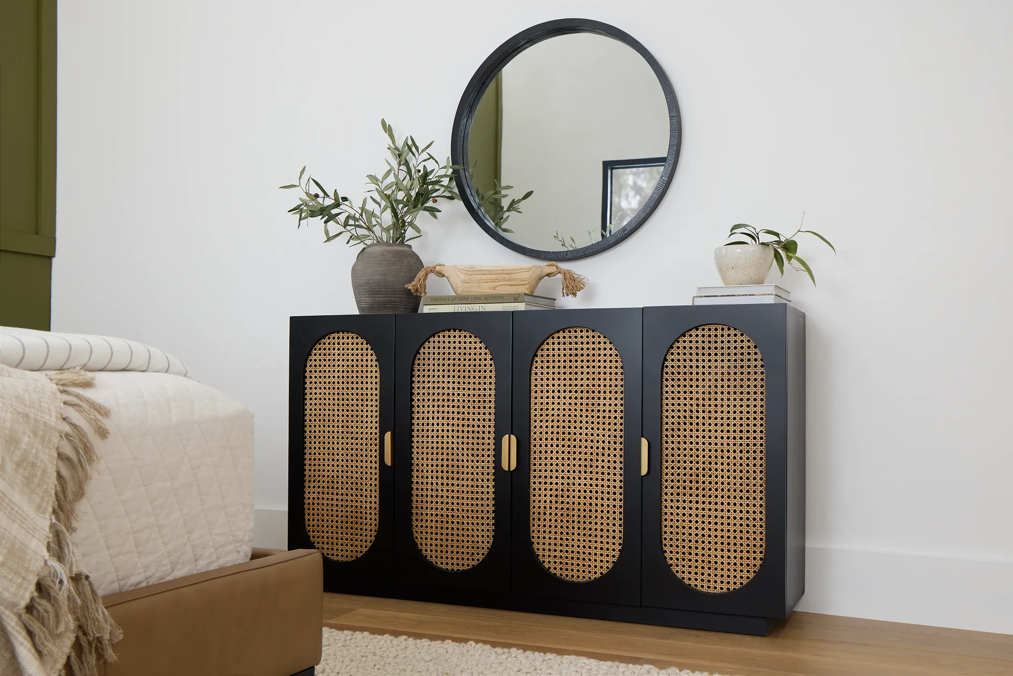 Sarto Black Four-door Cabinet