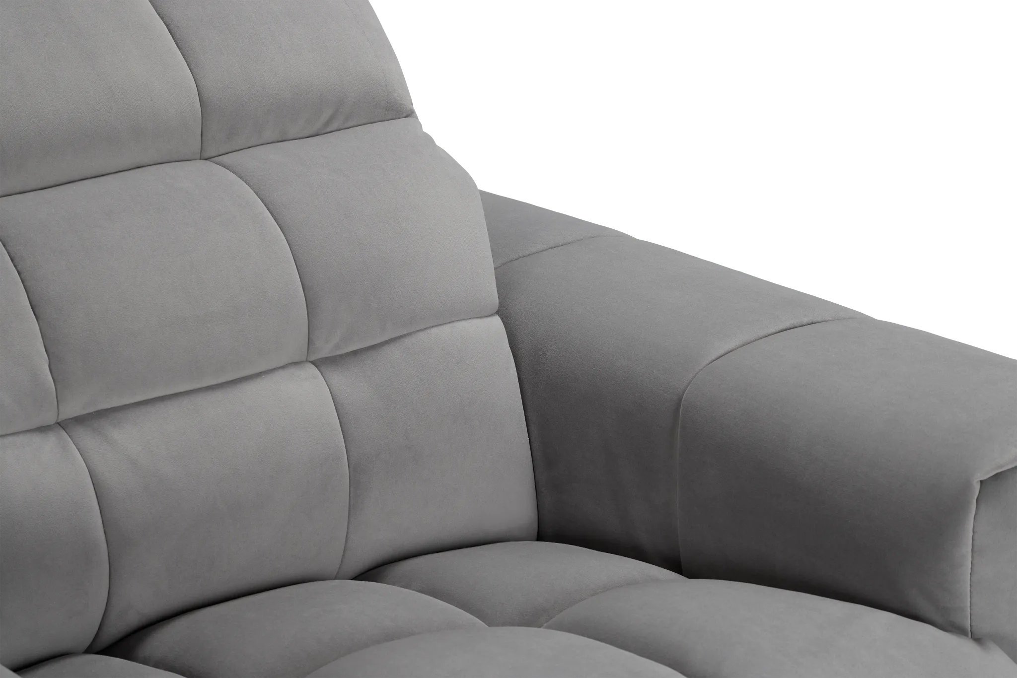 Gemma Light Gray Velvet Power Recliner