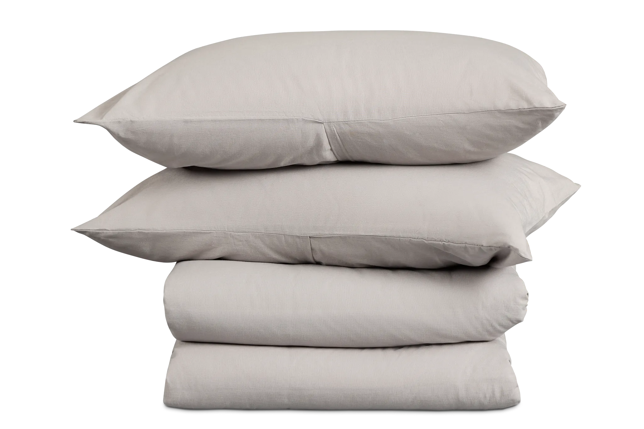 Rest & Renew Linen Blend Gray Duvet Set