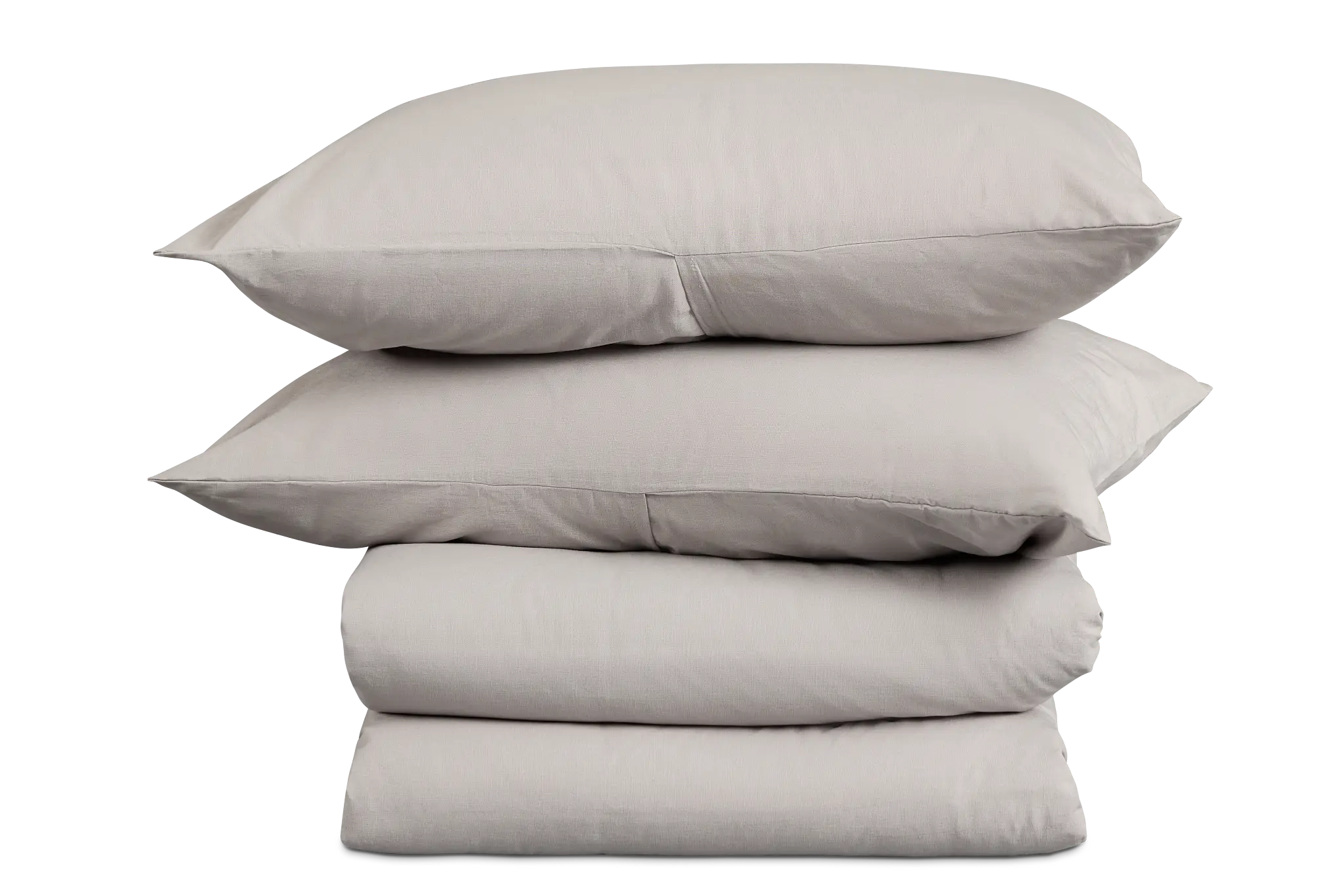 Rest & Renew Linen Blend Gray Duvet Set Rest & Renew Linen Blend Gray Duvet Set