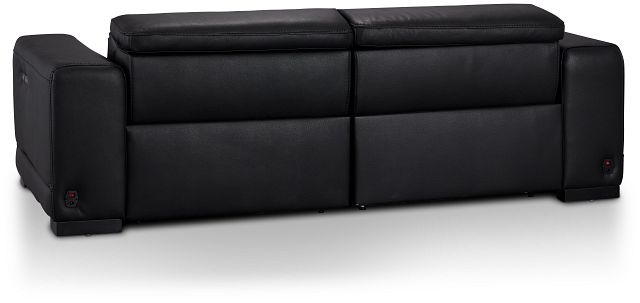 Lombardy Black Micro Power Reclining Sofa