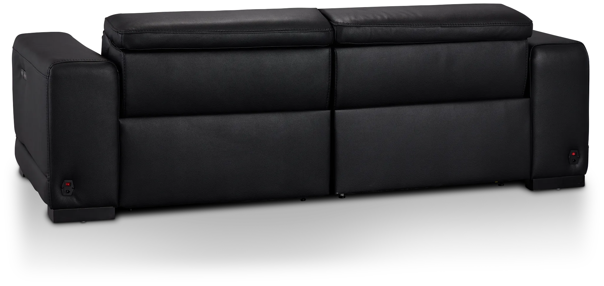 Lombardy Black Micro Power Reclining Sofa
