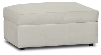 Hudson Gray Fabric Storage Ottoman