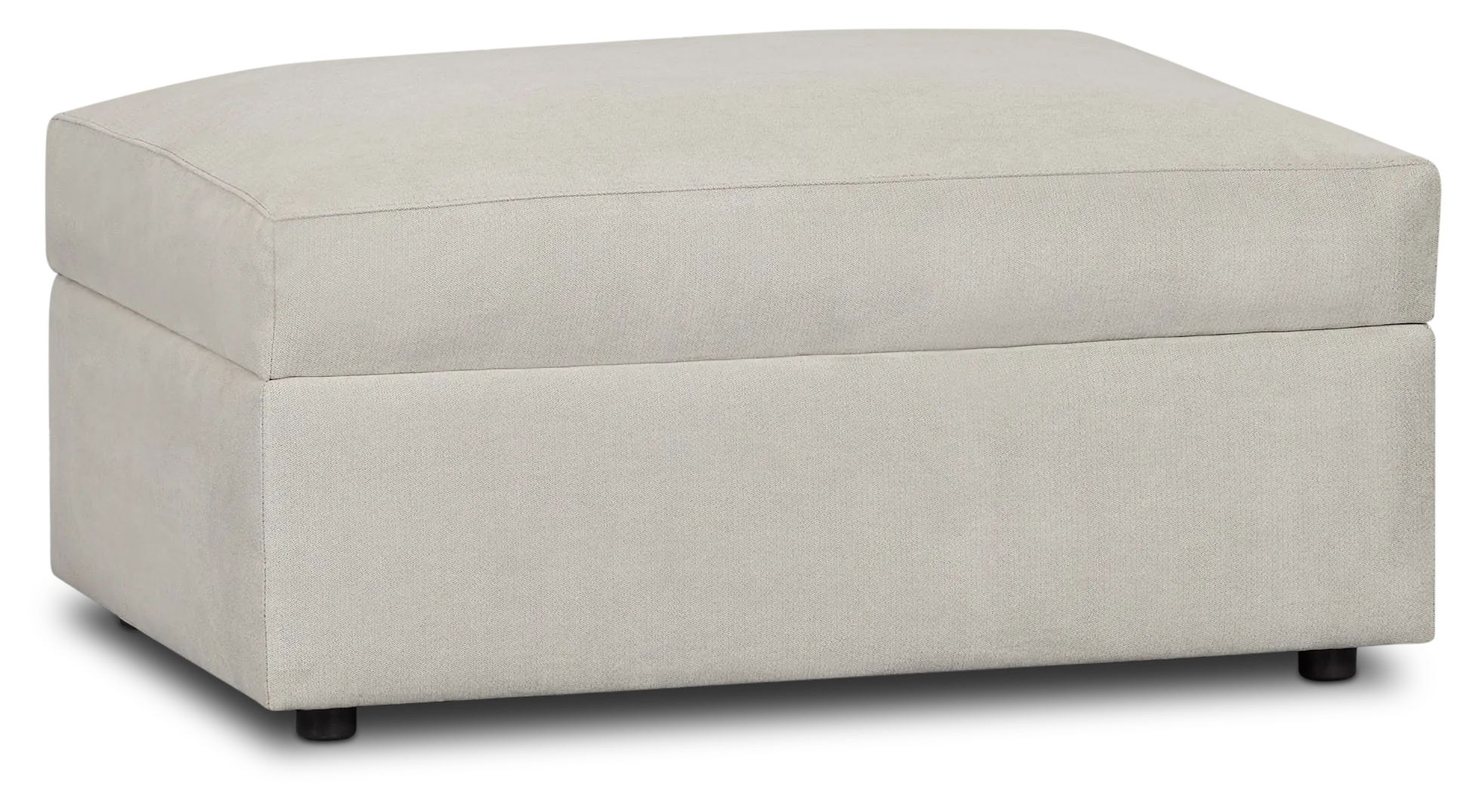 Hudson Gray Fabric Storage Ottoman