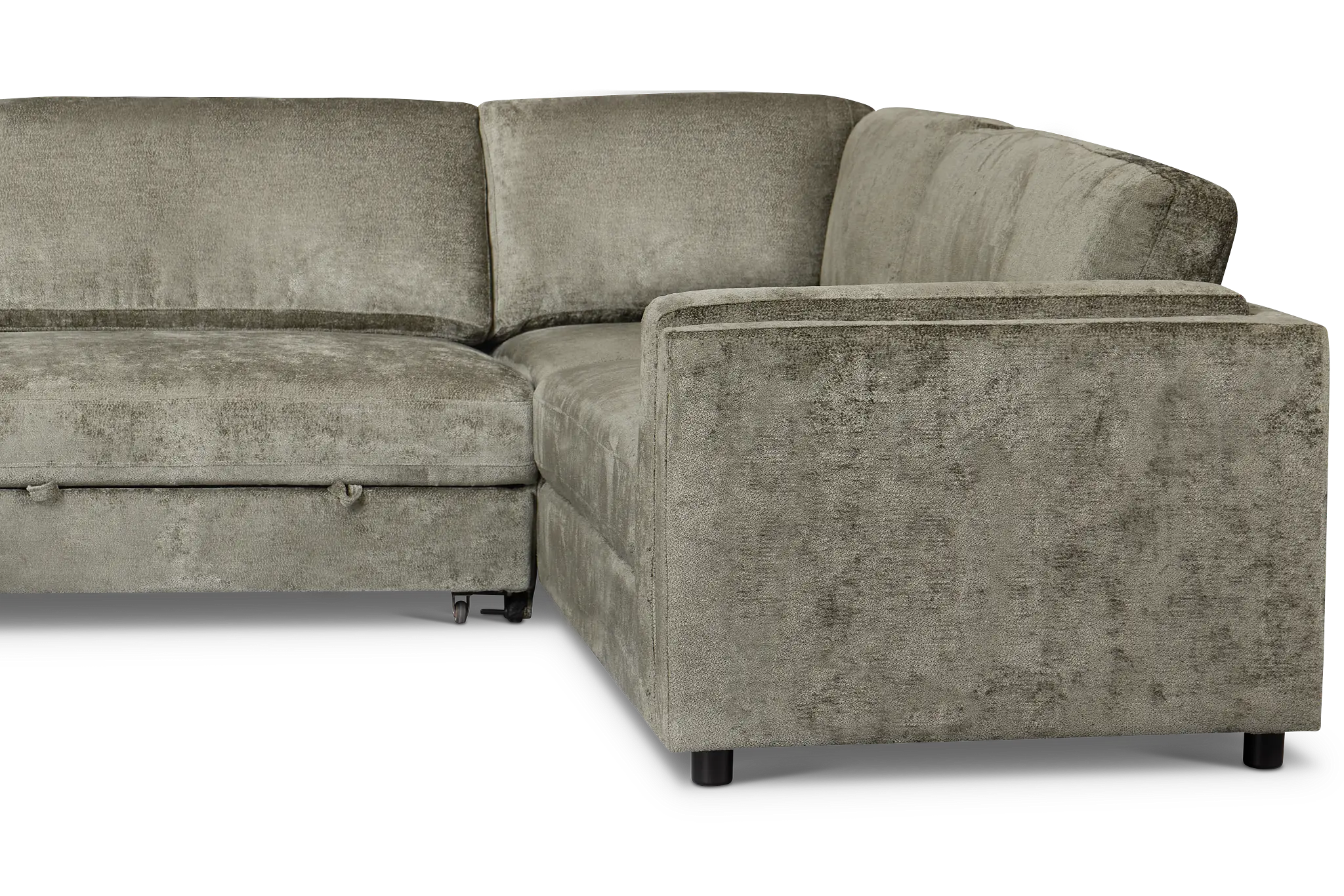 Farren Dark Green Fabric Medium Left Chaise Sleeper Sectional Farren Dark Green Fabric Medium Left Chaise Sleeper Sectional