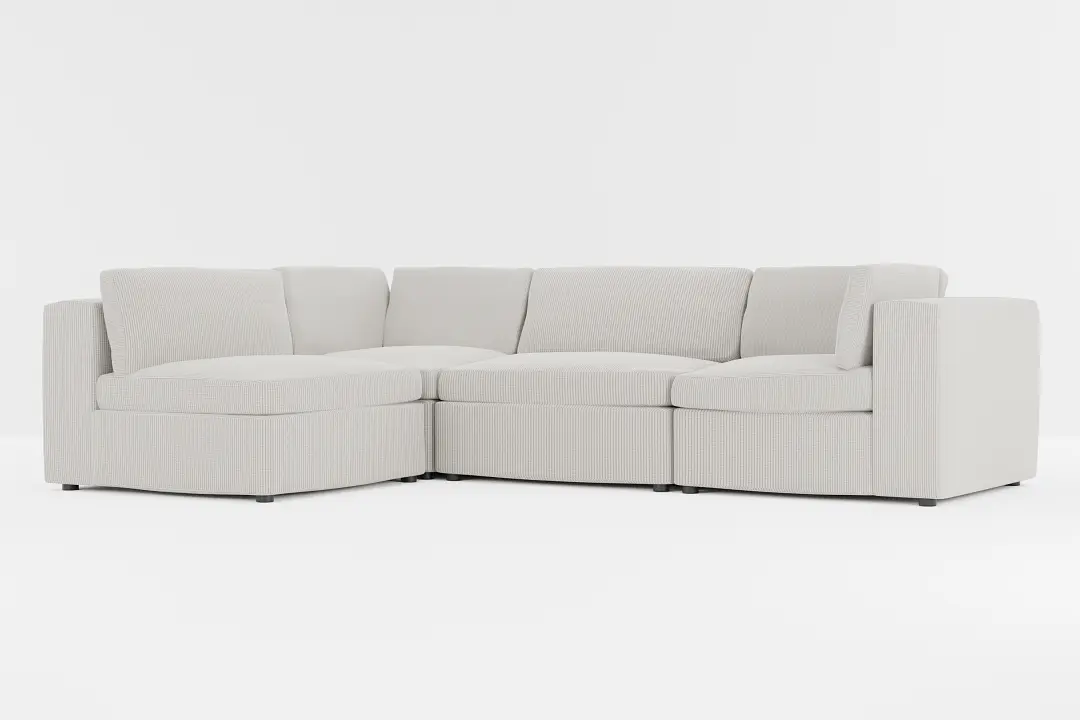 Destin Lucy Light Beige Fabric 4-piece Modular Sectional Destin Lucy Light Beige Fabric 4-piece Modular Sectional