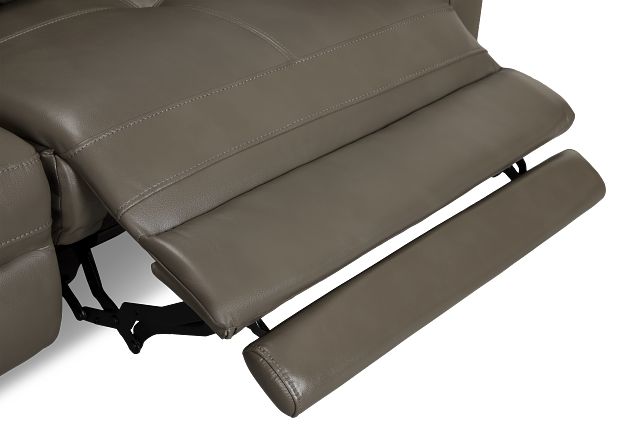 Ava Dark Gray Micro Small Dual Power Left Chaise Sectional