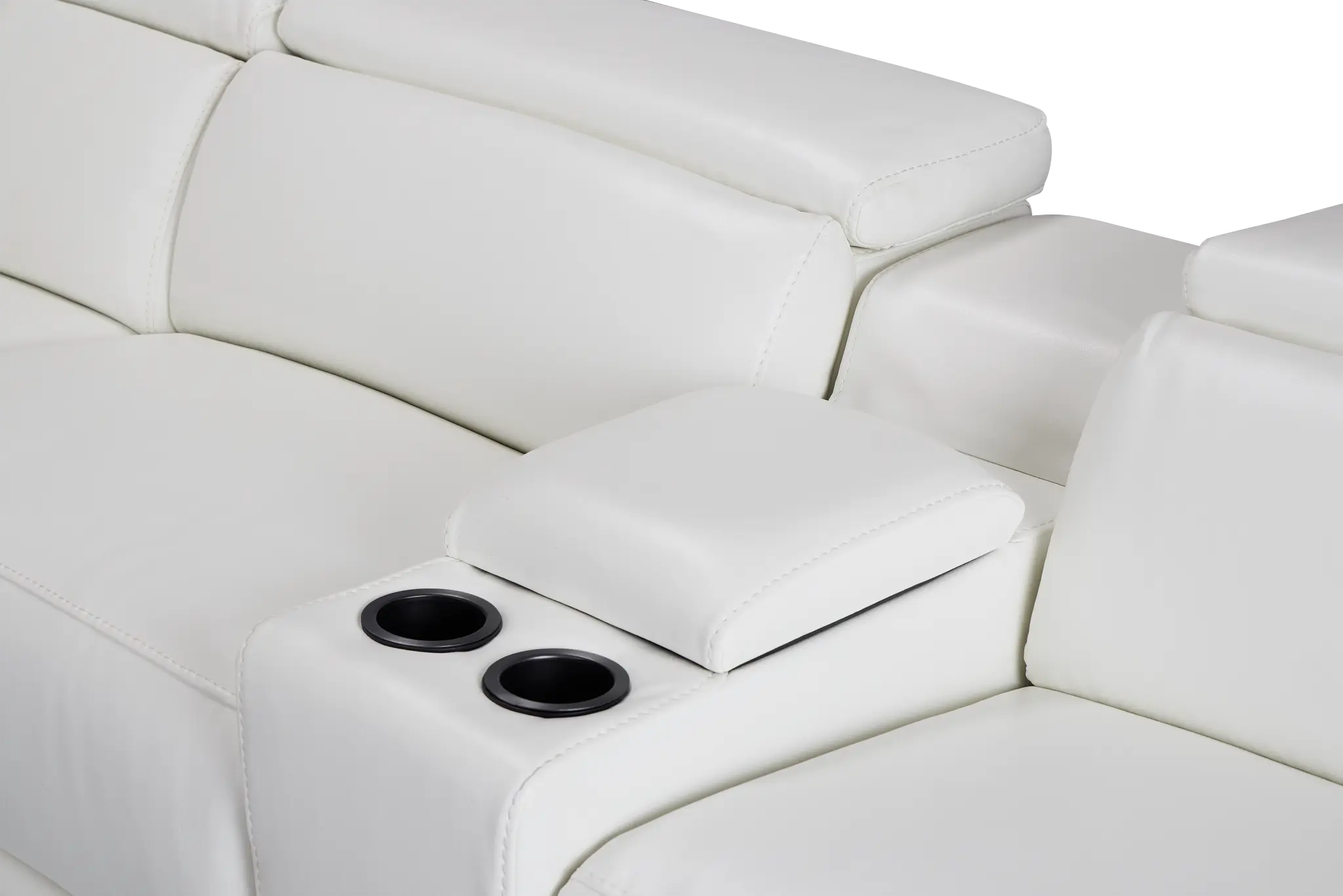 Lombardy White Micro Large Triple Power Reclining Two-arm Sectional Lombardy White Micro Large Triple Power Reclining Two-arm Sectional