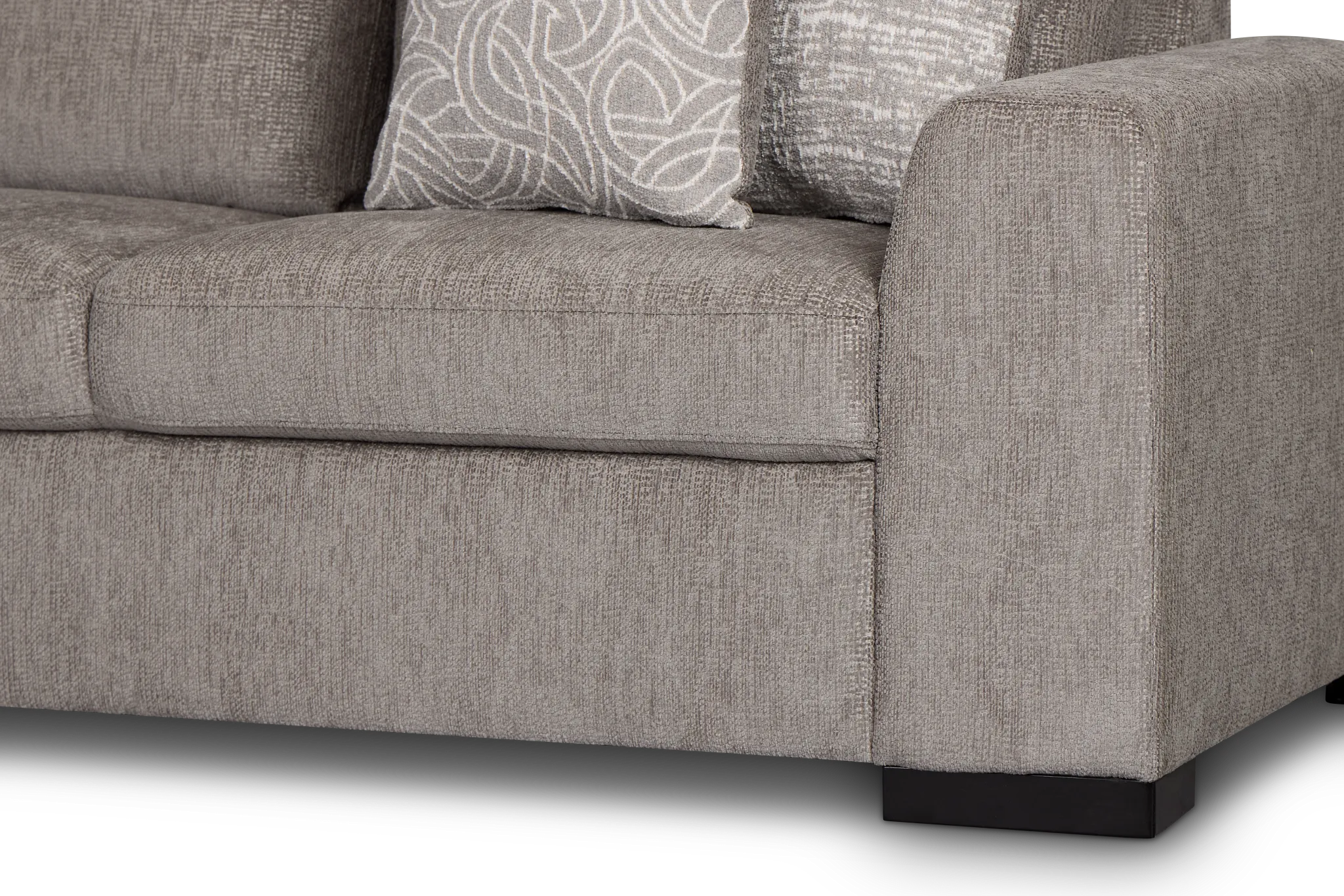 Blakely Gray Fabric Small Two-arm Sectional