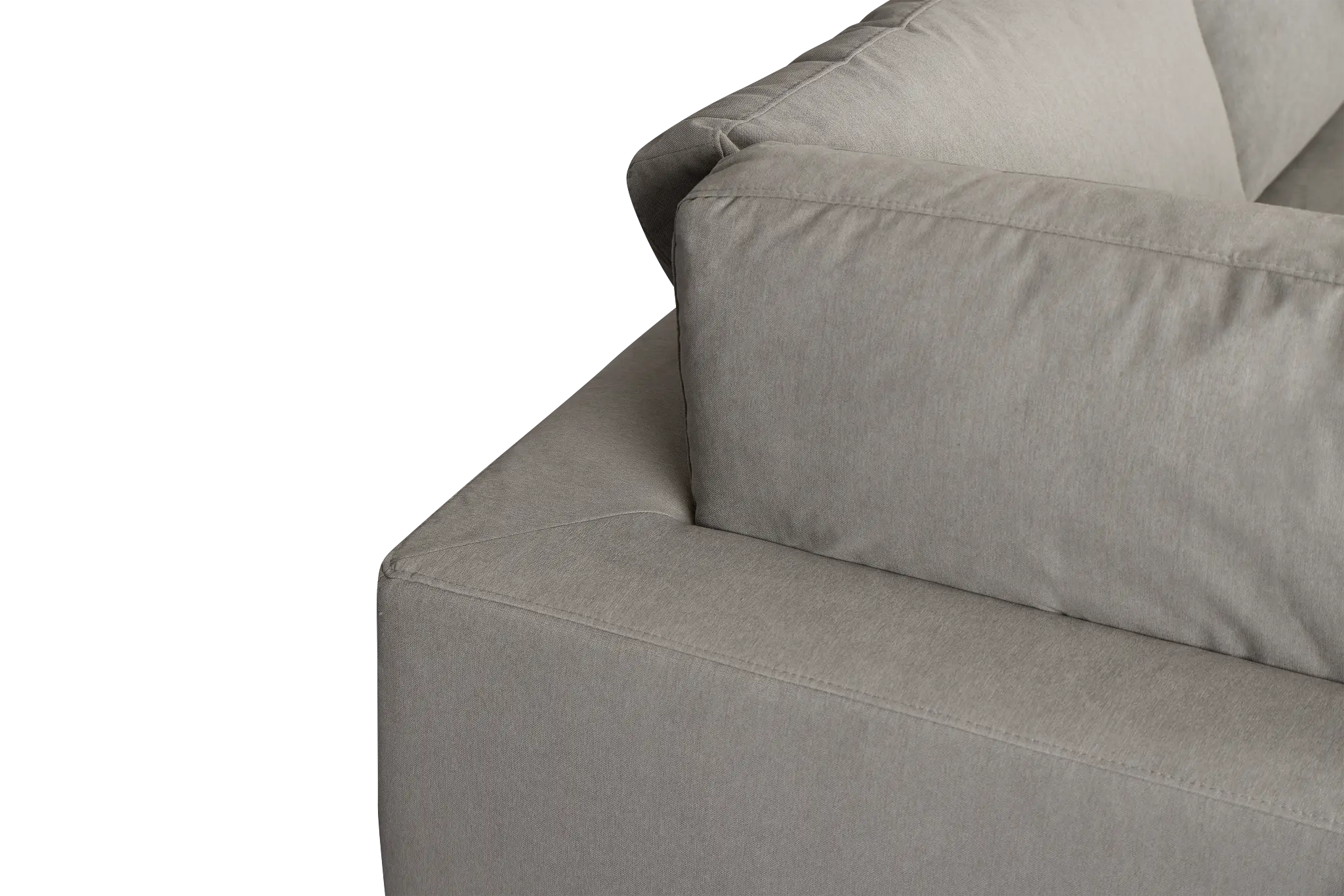 Grant Light Gray Fabric 4-piece Bumper Sectional Grant Light Gray Fabric 4-piece Bumper Sectional
