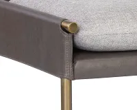 Monroe Gray Upholstered Bench