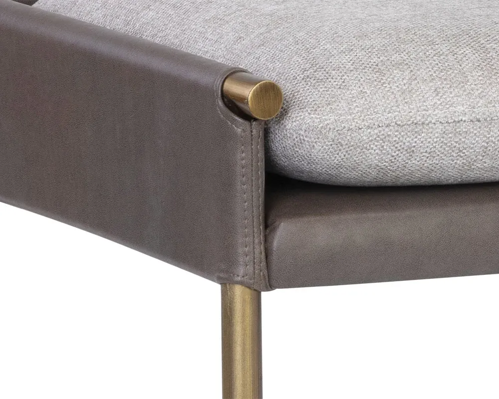 Monroe Gray Upholstered Bench