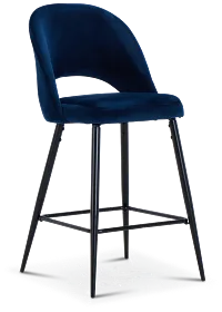 Kelly Dark Blue 28" Upholstered Barstool