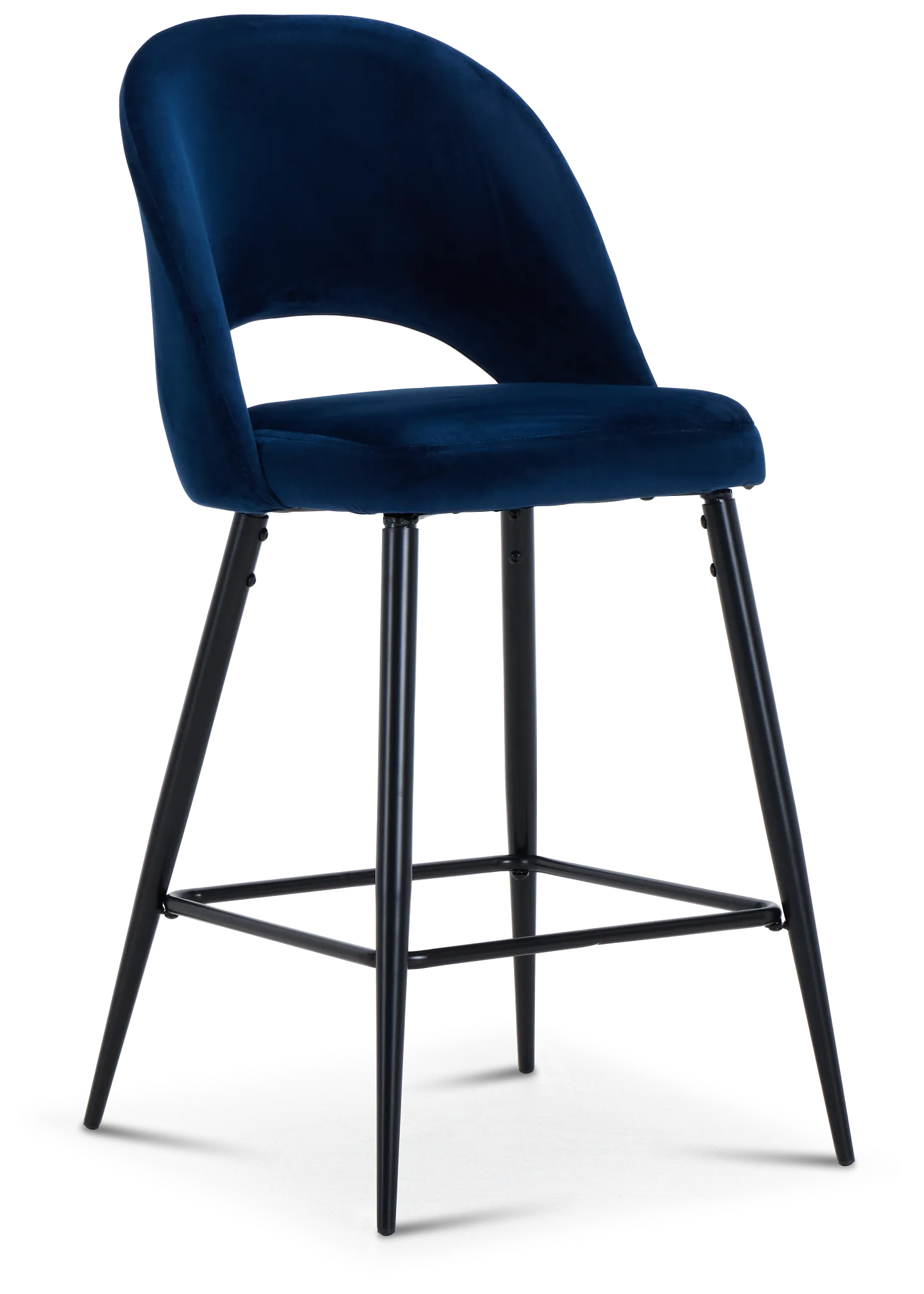 Kelly Dark Blue 28" Upholstered Barstool