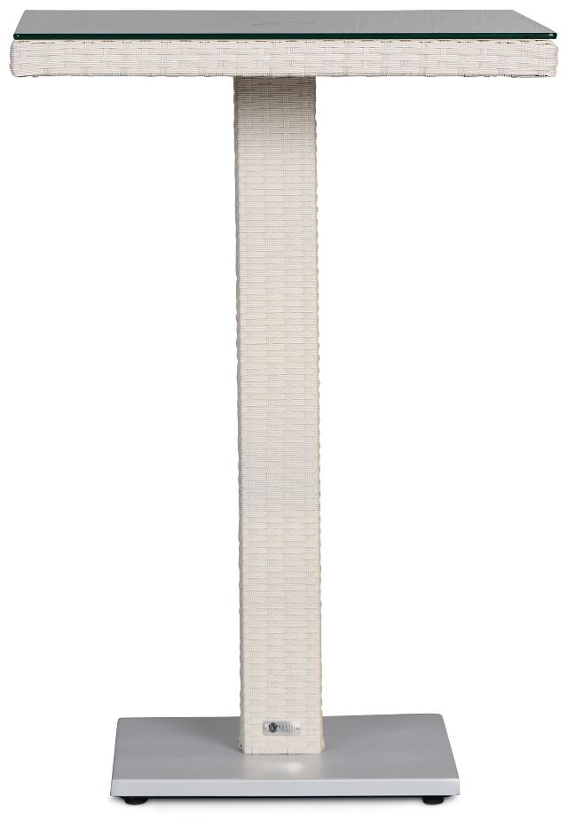 Bahia White 27" Square Table