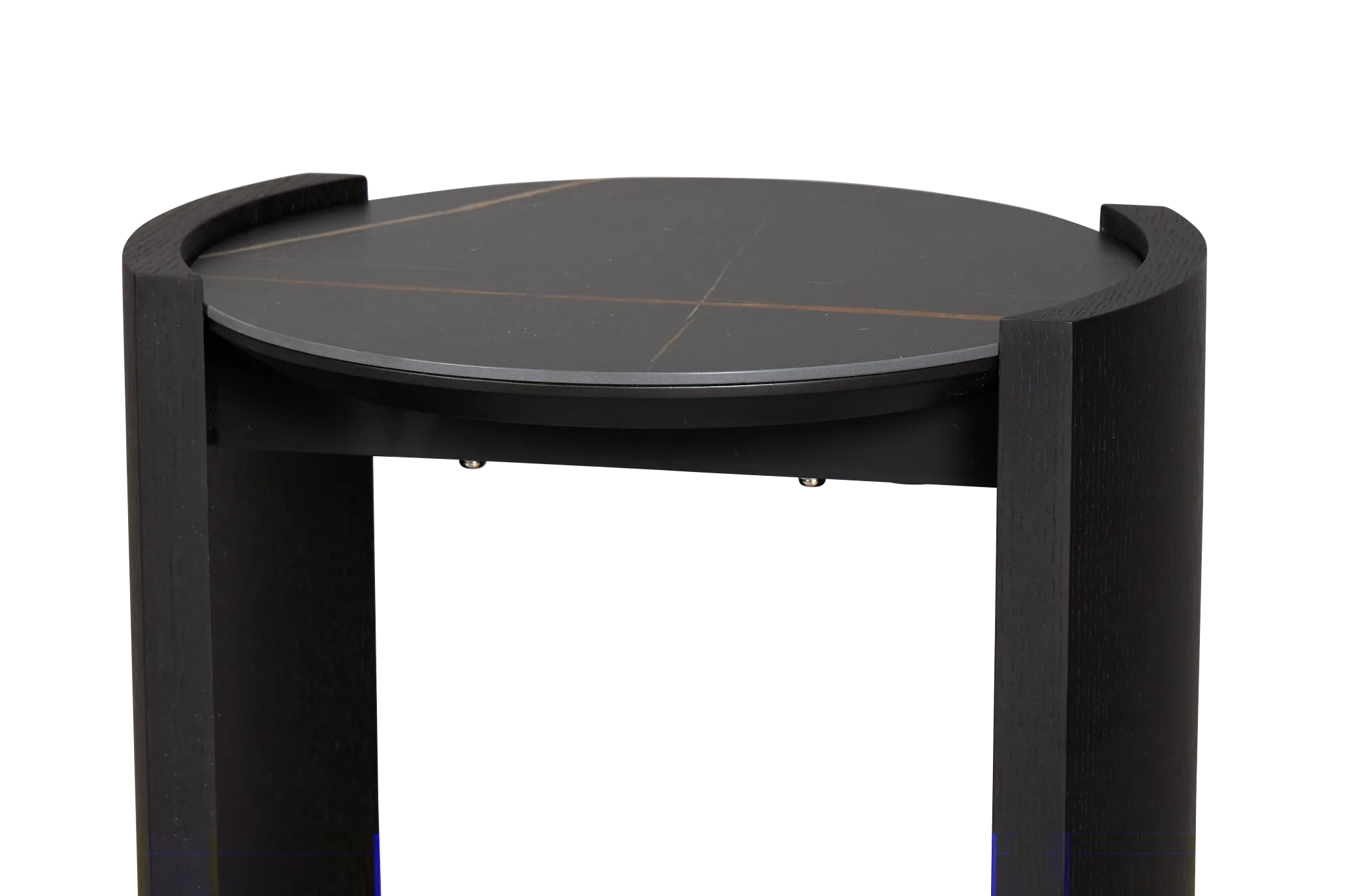 Nomad Black Ceramic Round End Table