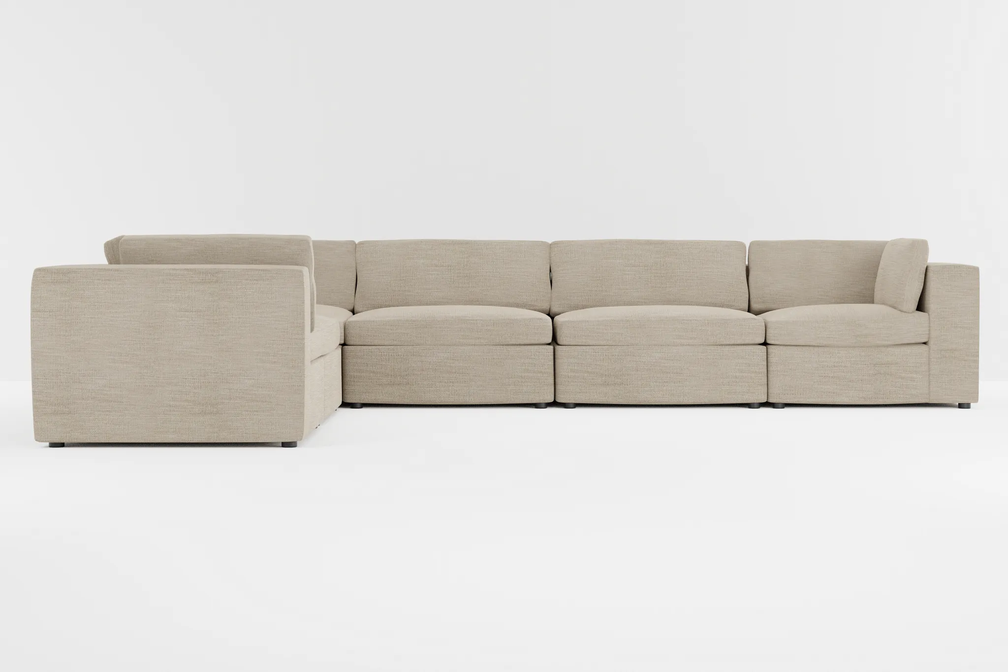 Destin Victory Taupe Fabric 6-piece Modular Sectional