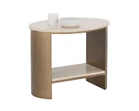 Lielle Two-tone Oval End Table