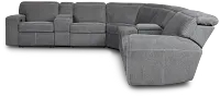 Callum Dark Gray Storage Large Triple Power Reclining Two-arm Sectional