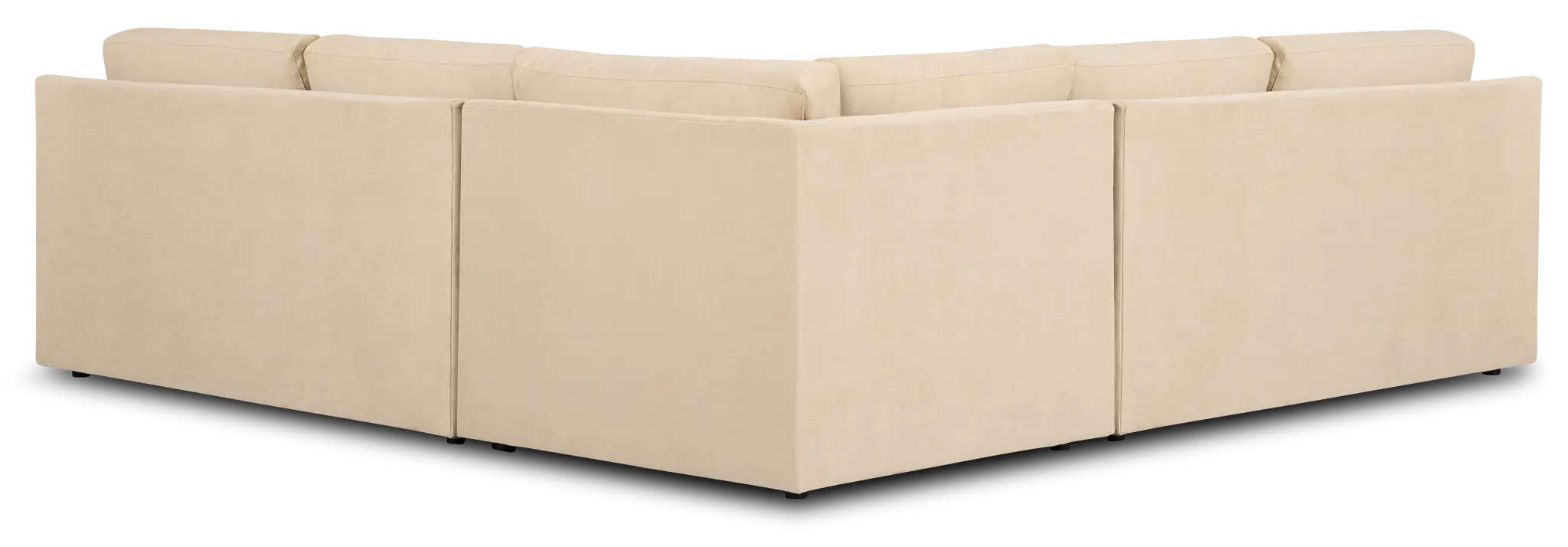 Hudson Beige Fabric Small Two-arm Sectional Hudson Beige Fabric Small Two-arm Sectional