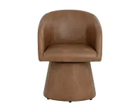 Wells Brown Lthr/vinyl Upholstered Arm Chair