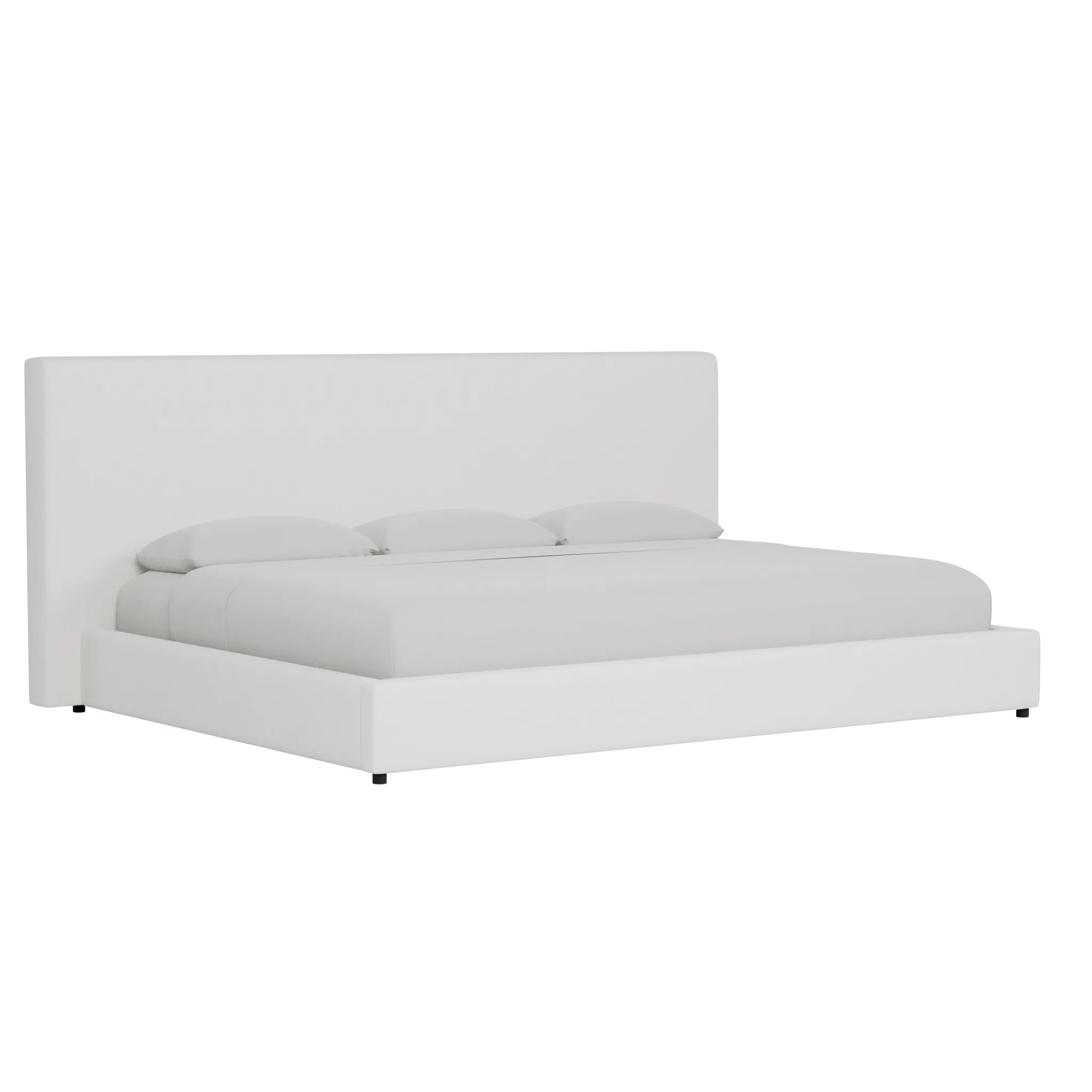 Grayton Sutton White 54" Upholstered Platform Bed