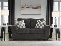 Loreo Dark Gray Micro Loveseat