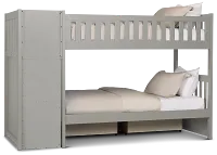 Charleston Gray Step Storage Bunk Bed