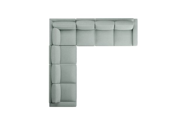 Edgewater Suave Light Green Large Two-arm Sectional