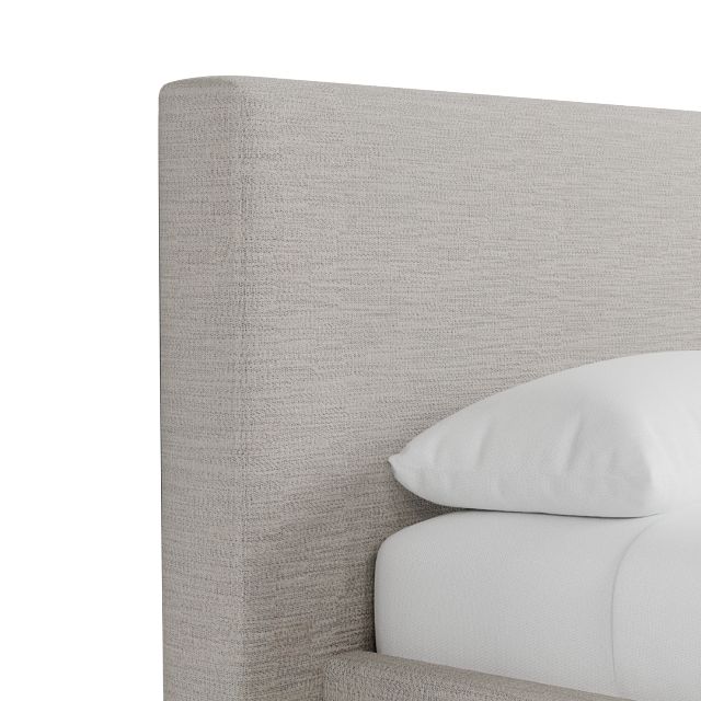 Grayton Maguire Pewter 44" Upholstered Platform Bed