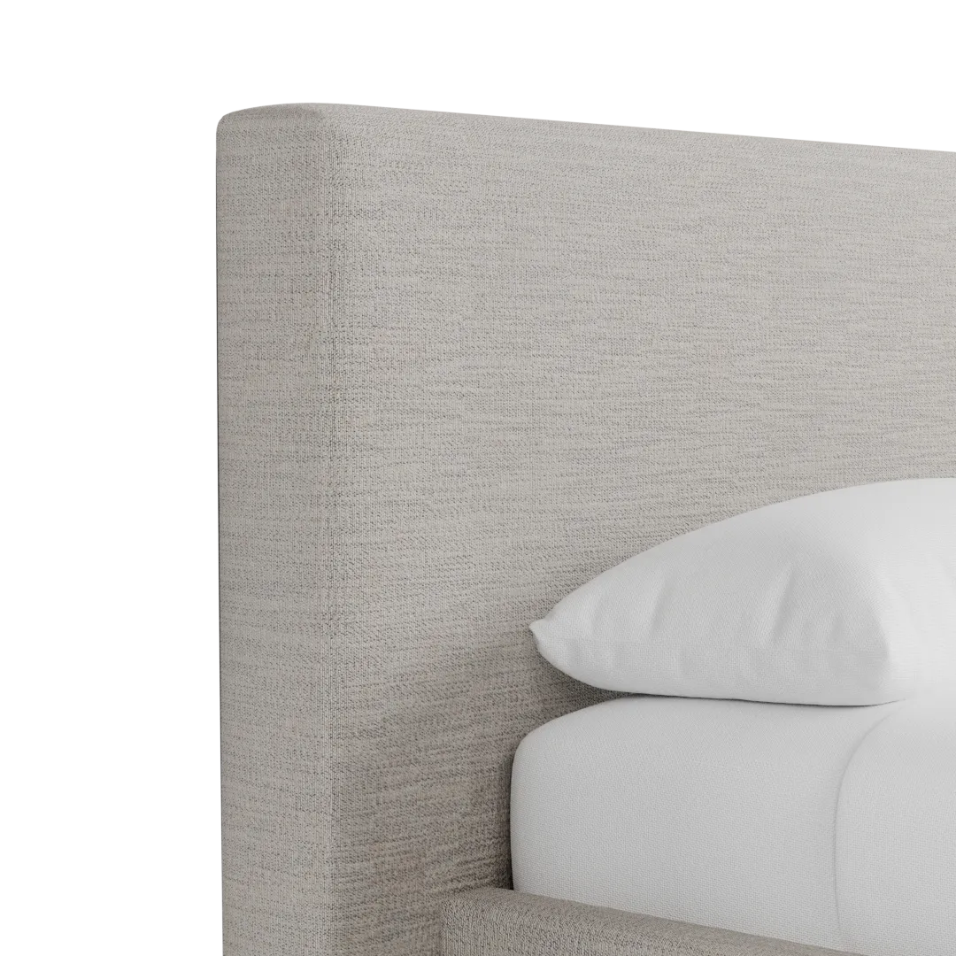 Grayton Maguire Pewter 44" Upholstered Platform Bed