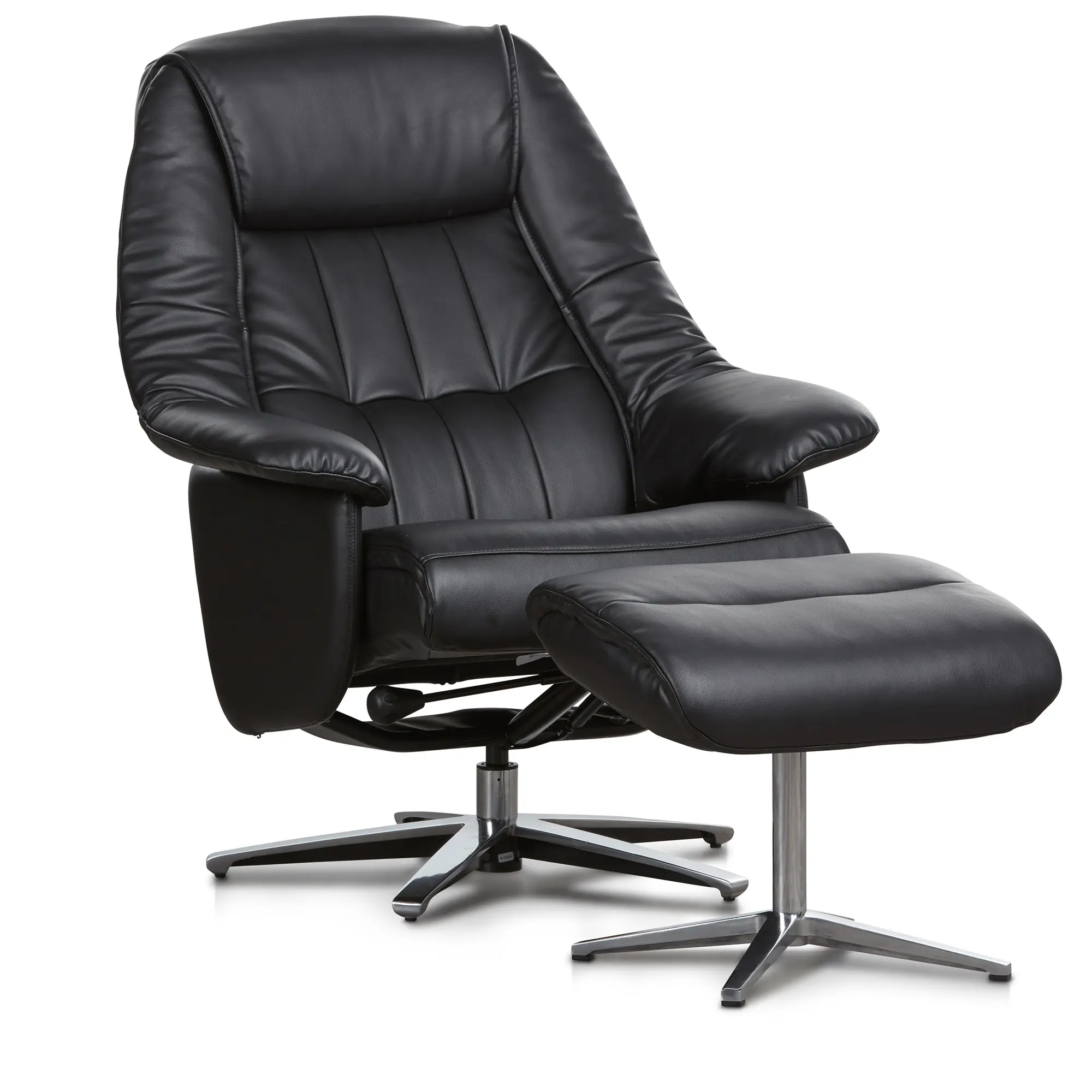 Jones Black Micro Recliner & Ottoman Jones Black Micro Recliner & Ottoman