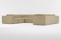 Destin Elite Taupe Fabric 8-piece Modular Sectional