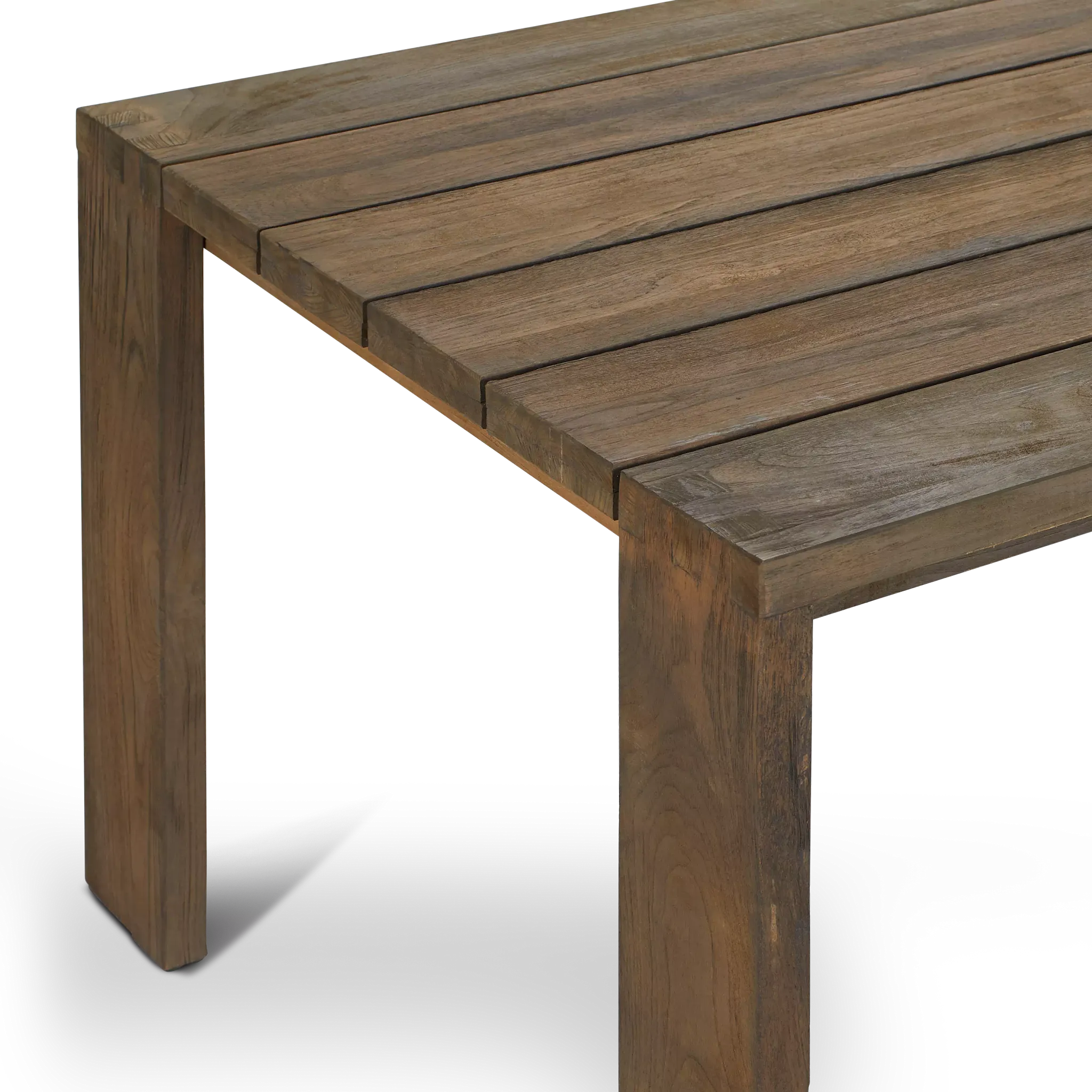 Linear 102" Teak Table & 4 Sling Side Chairs