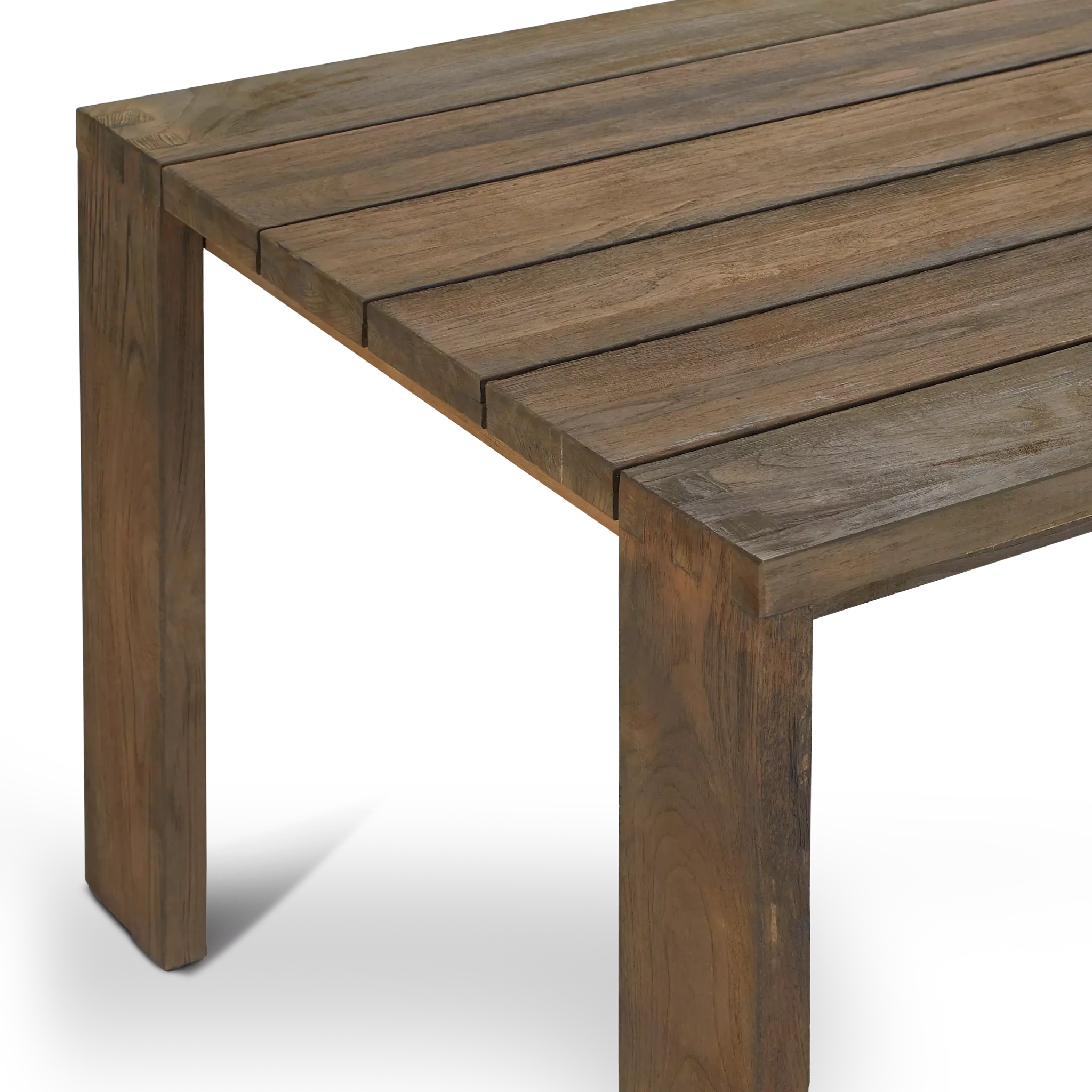 Linear 102" Teak Table & 4 Sling Side Chairs Linear 102" Teak Table & 4 Sling Side Chairs