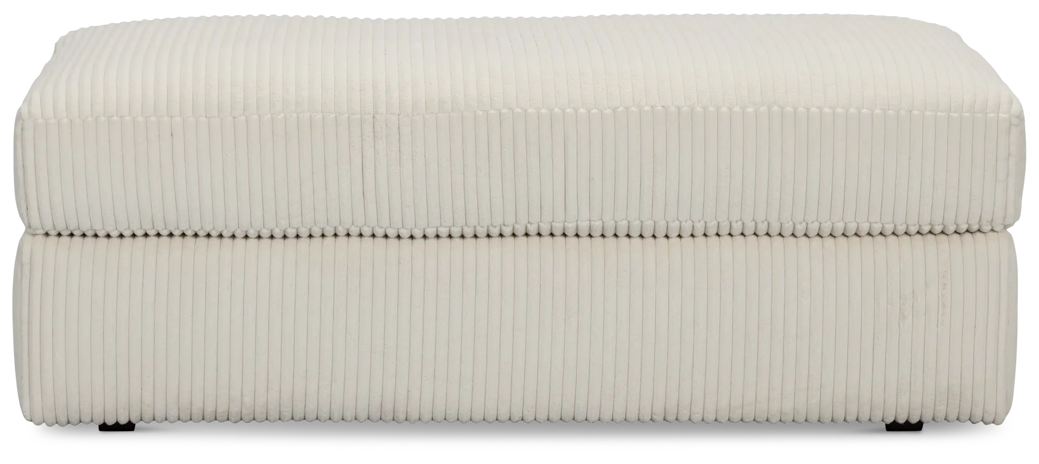 Charlie Ivory Fabric Ottoman Charlie Ivory Fabric Ottoman