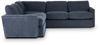 Noah Blue Fabric Small Two-arm Sectional