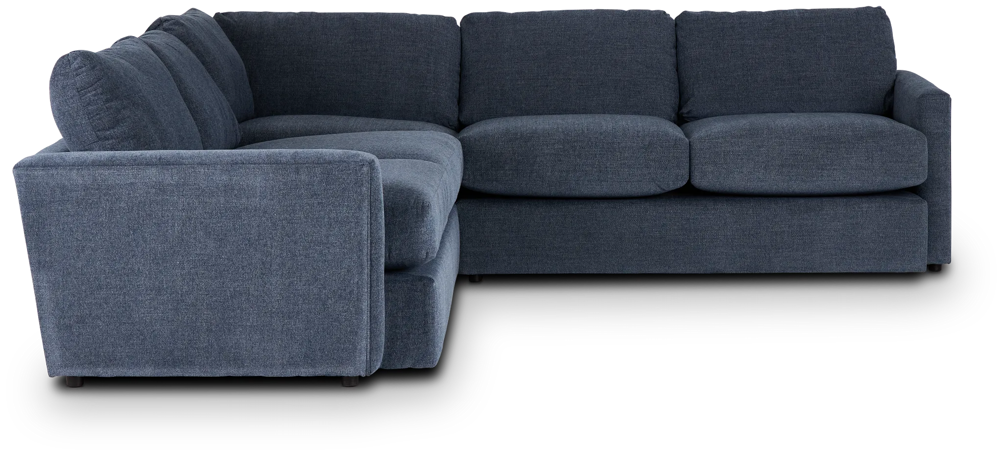 Noah Blue Fabric Small Two-arm Sectional