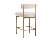 Mabel Ivory 24" Upholstered Barstool