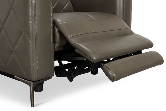 Ava Dark Gray Micro Power Recliner