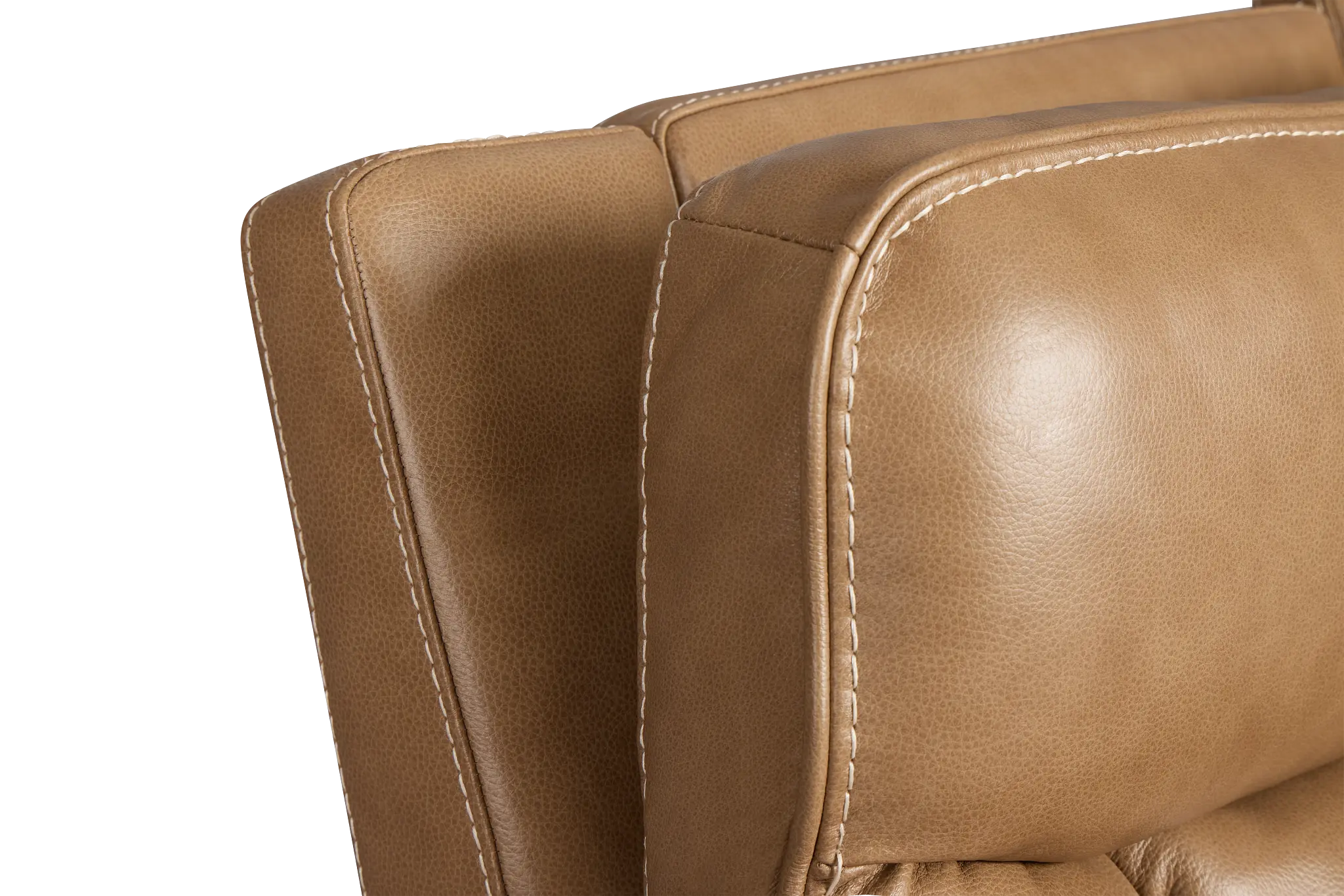 Jasper Light Brown Leather Medium Triple Power 2-arm Sectional Jasper Light Brown Leather Medium Triple Power 2-arm Sectional