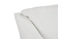 Avery White Fabric Loveseat